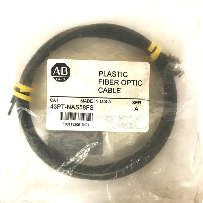 Allen Bradley Fiber Optic Cable with Cutter 43PT-NAS58FS NOS