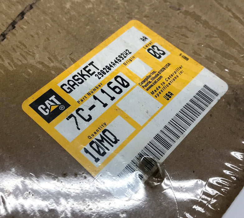 Caterpillar CAT OEM Oil Cooler Gasket 7C-1160 [Lot of 2] NOS