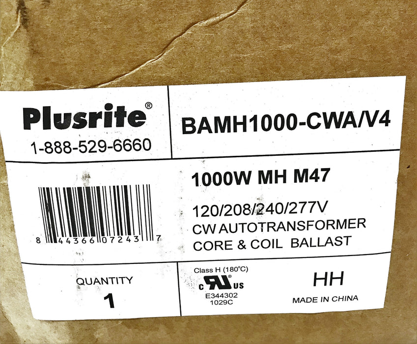 Plusrite Electronic Ballast Kit BAMH1000-CWA/V4 NOS