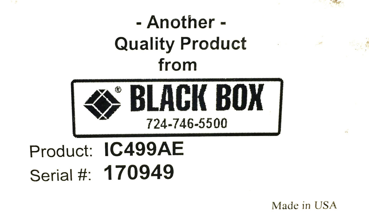 Black Box SCSI Repeater IC499AE NOS