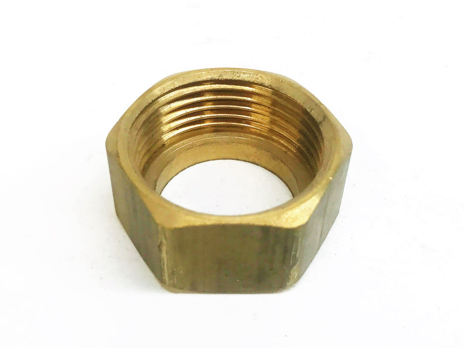 Unbranded 1" (7/8") Brass Hex Compression Tube Nut [Lot of 6] NOS