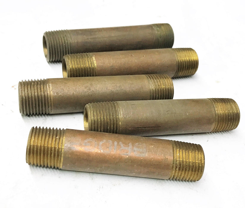 Unbranded 3/8" x 3" Brass Nipple [Lot of 5] NOS