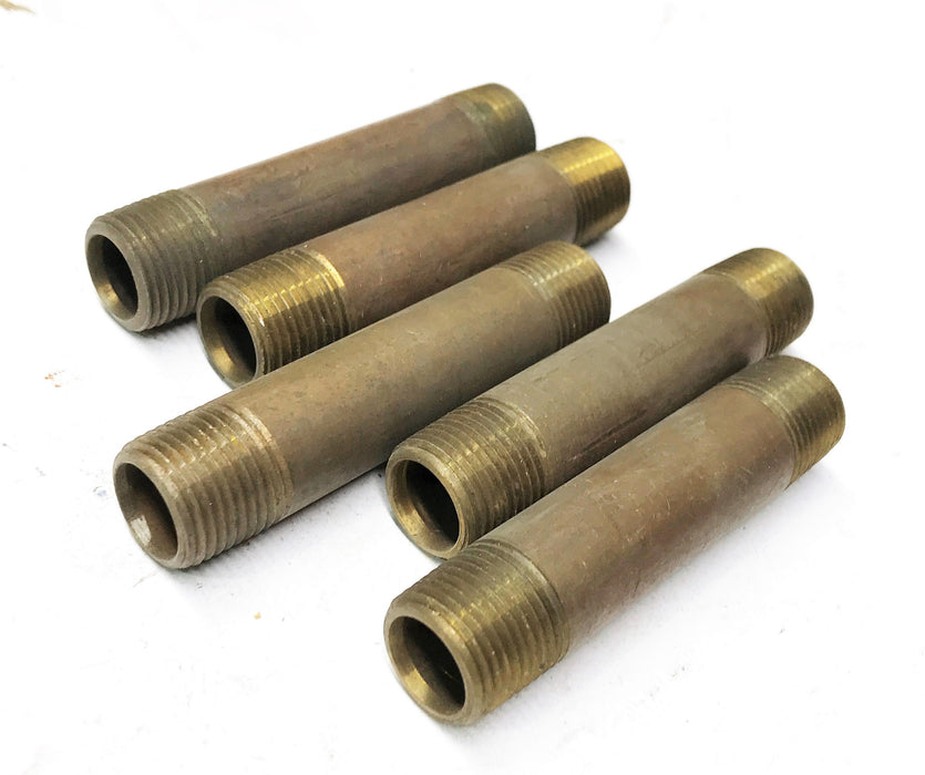 Unbranded 3/8" x 3" Brass Nipple [Lot of 5] NOS