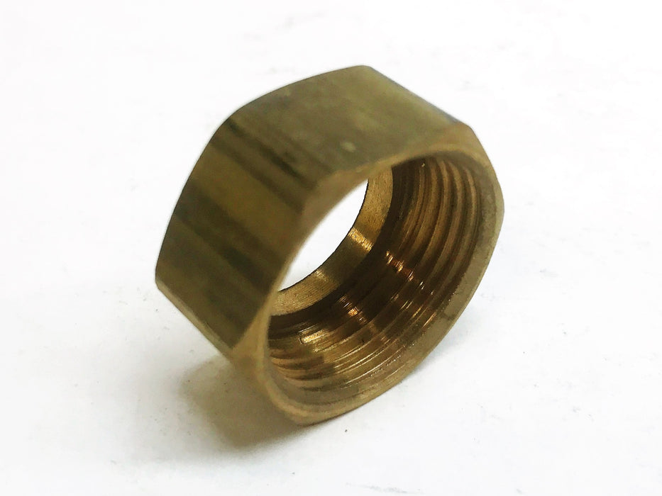 Unbranded 1" (7/8") Brass Hex Compression Tube Nut [Lot of 6] NOS