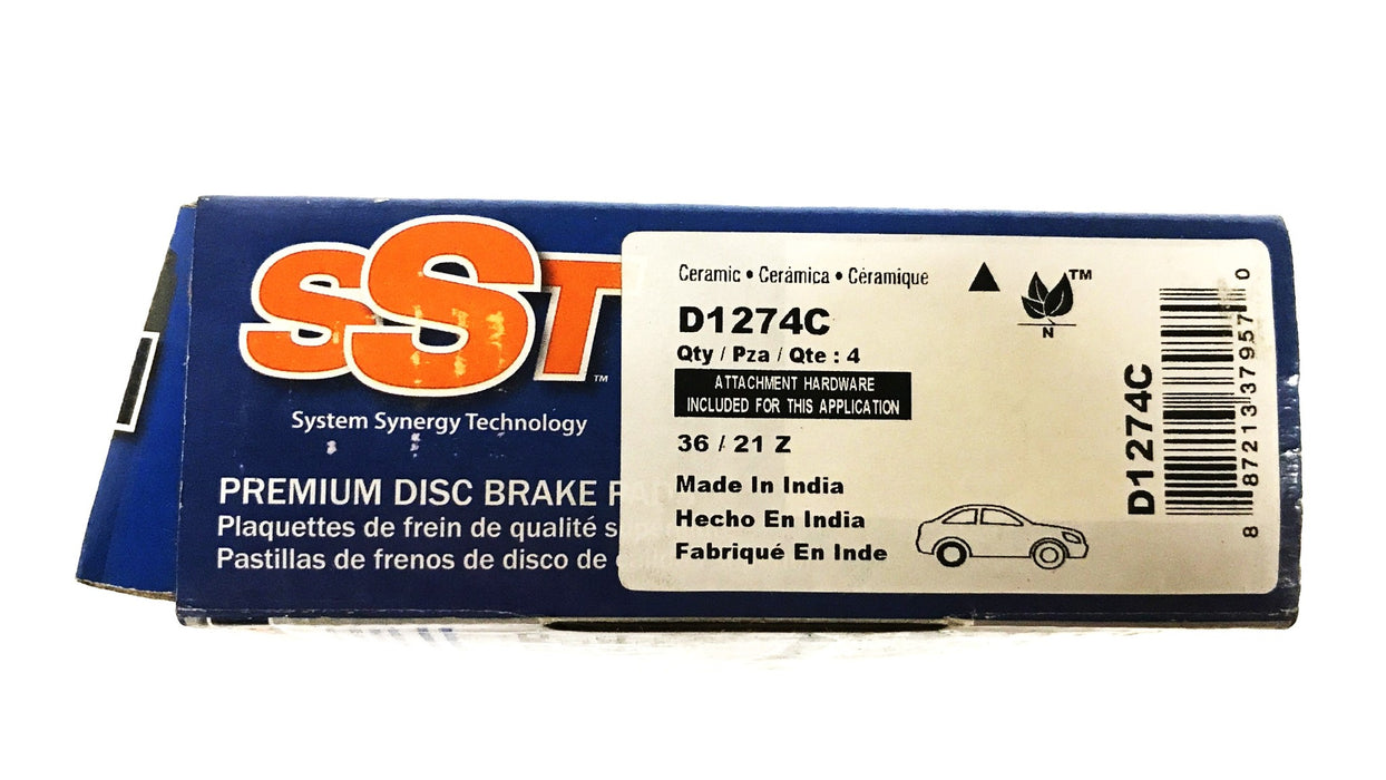 SST Raybestos Semi-Metallic Brake Pad Set D1274C NOS