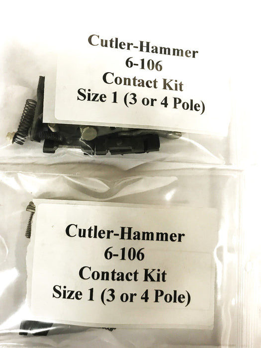 Cutlet-Hammer Contact Kit Size 1 (3 or 4 Pole) 6-106 [Lot of 2] NOS