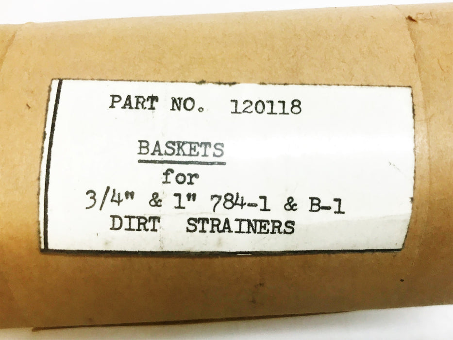 Unbranded 1" Strainer Valve Basket Assembly 120118 NOS