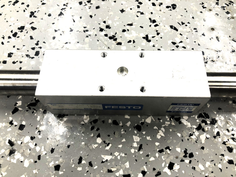 Festo Linear Drive Air Cylinder W/ Elbow Attachments DGO-25-660-PPV-AB USED