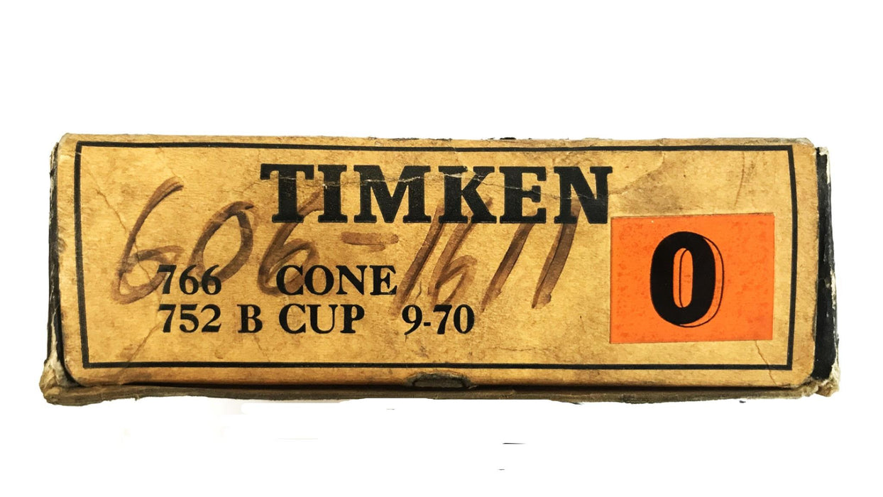 Timken Tapered Roller Bearing Cone and Cup Set 766/752B NOS