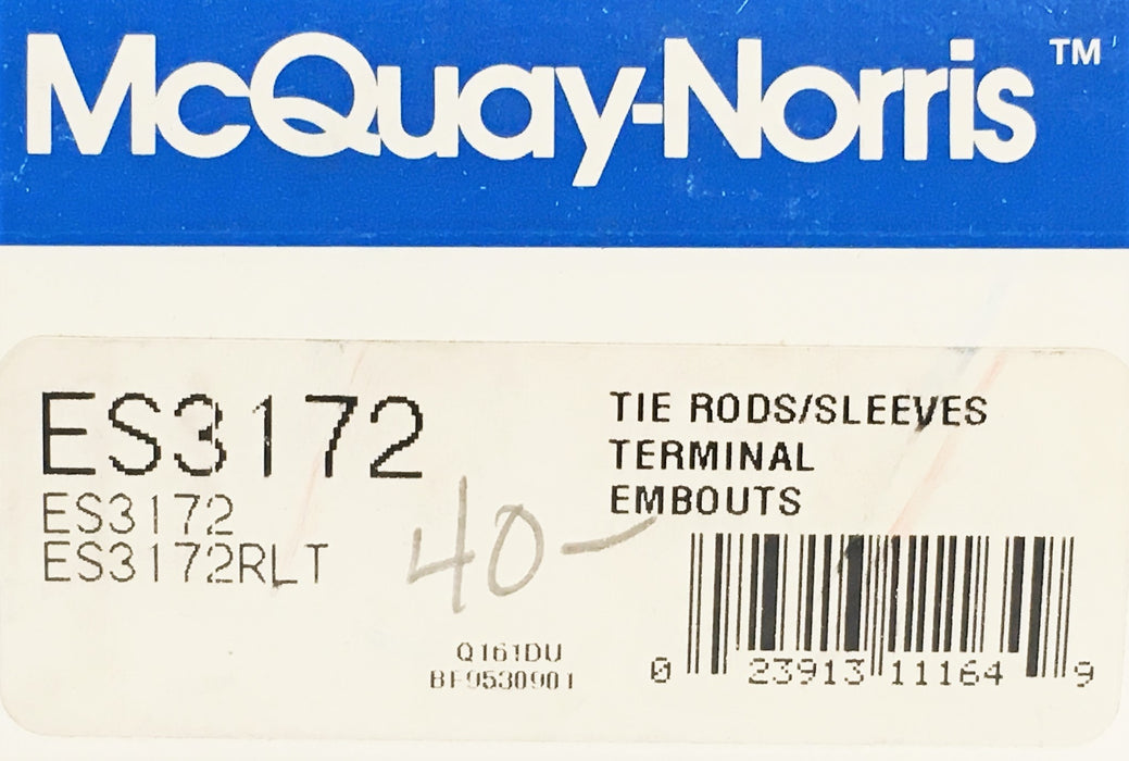 McQuay-Norris Steering Tie Rod End ES3172 NOS