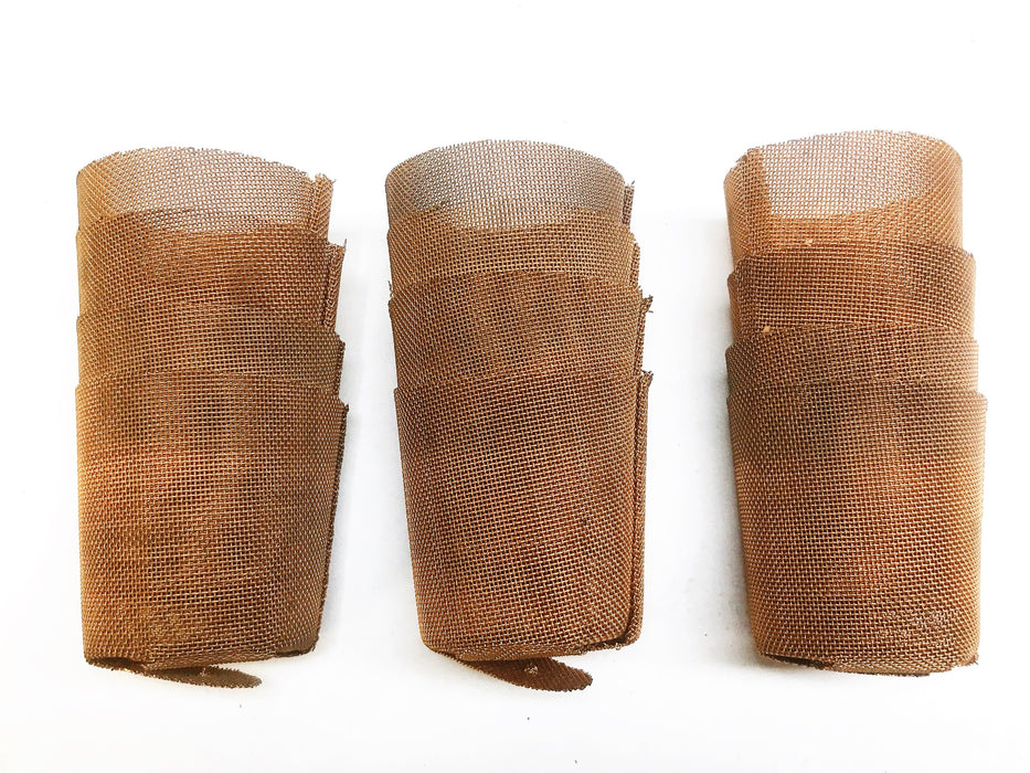 Unbranded 3" x 3" Brass Strainer Basket [Lot of 12] NOS