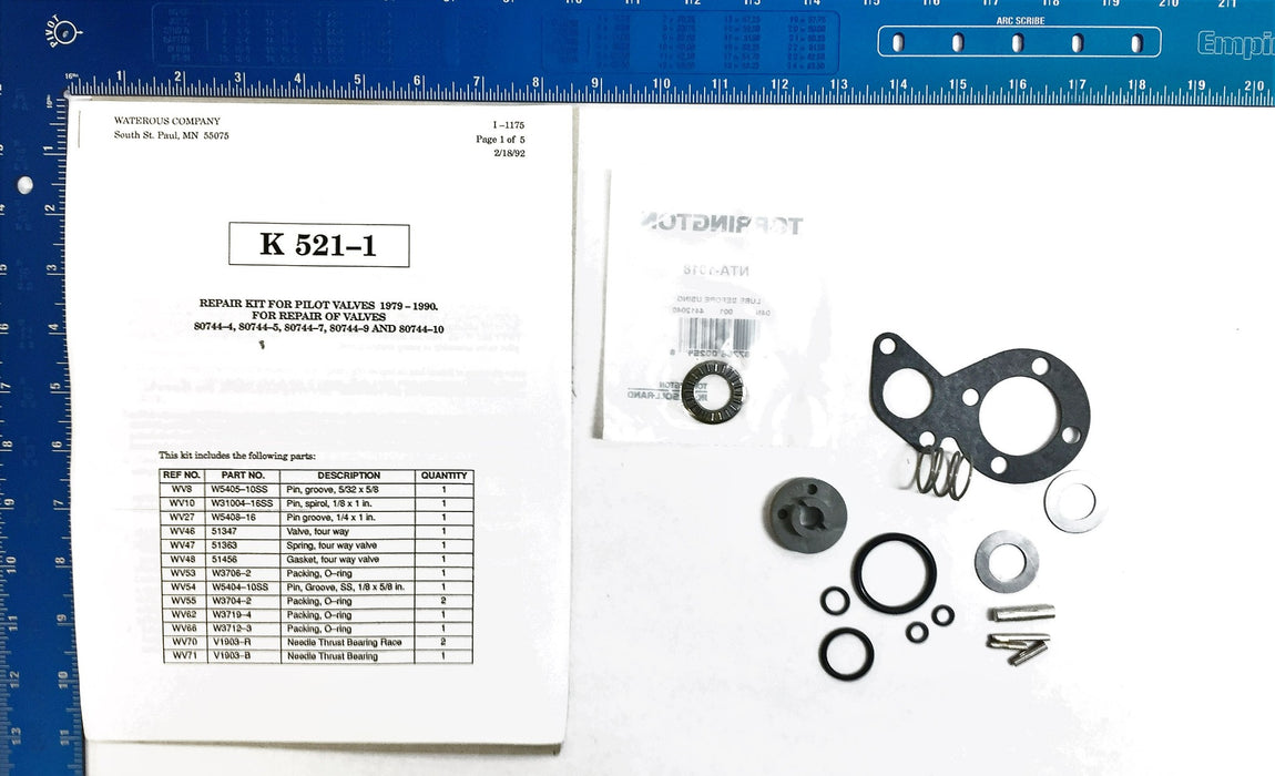 Waterous K521-1 Repair Kit for Pilot Valves 1979-1990 NOS