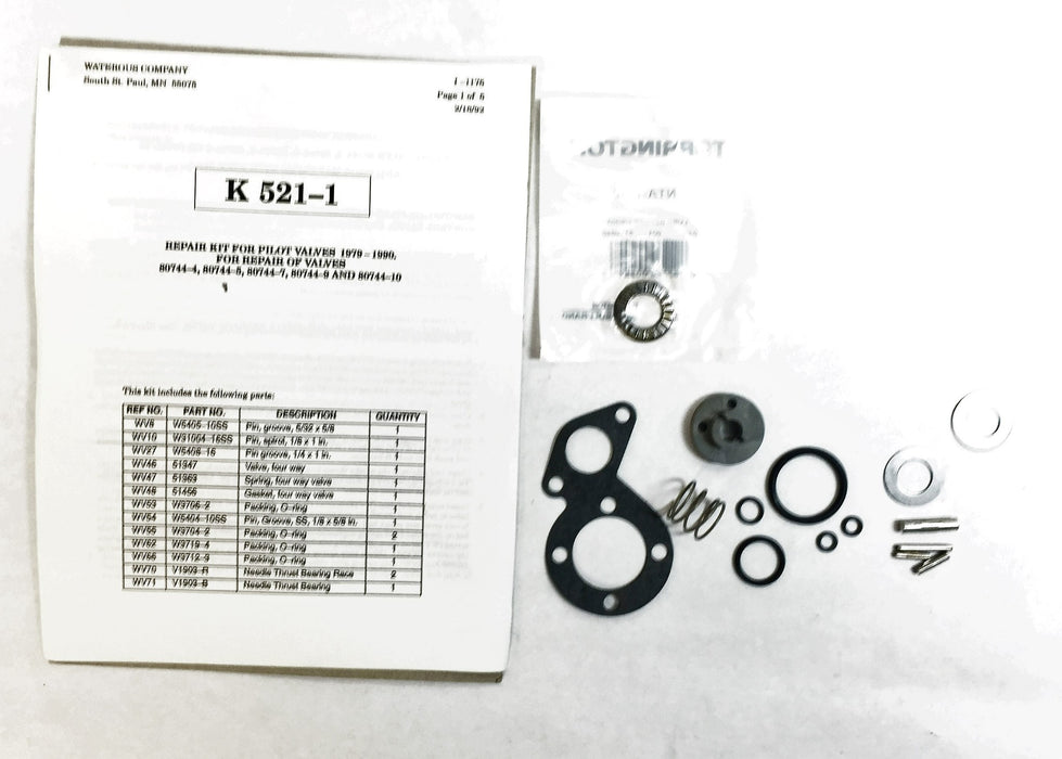 Waterous K521-1 Repair Kit for Pilot Valves 1979-1990 NOS