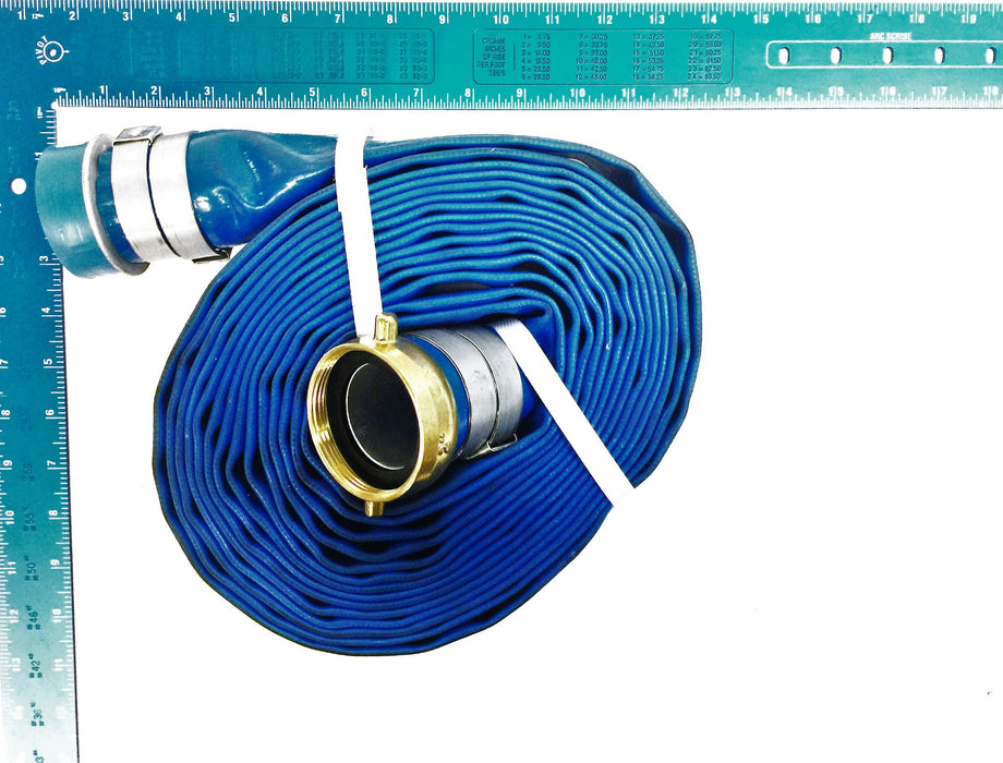 Blue PVC Discharge Hose 2" x 25' 49635 NOS