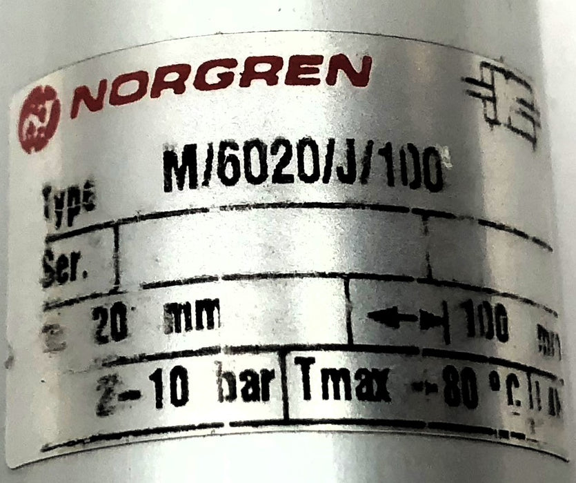 Norgren Pneumatic Cylinder M/6020/J/100 NOS