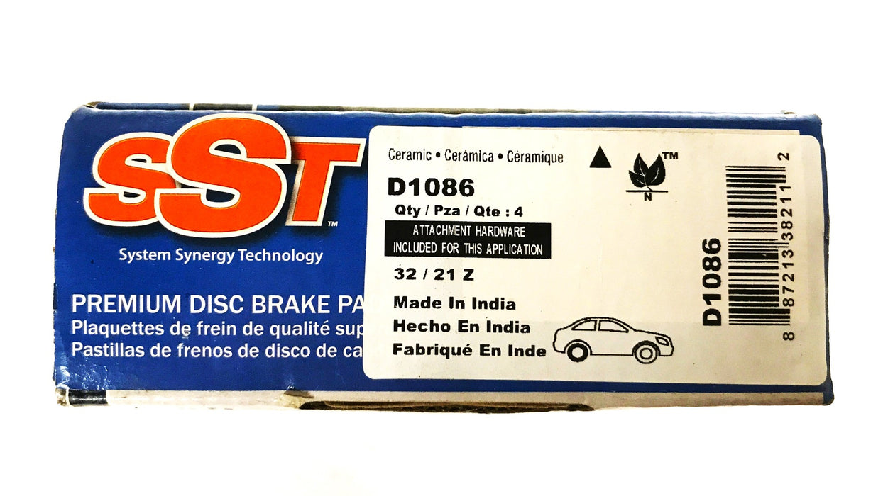 SST Raybestos Semi-Metallic Brake Pad Set D1086 NOS