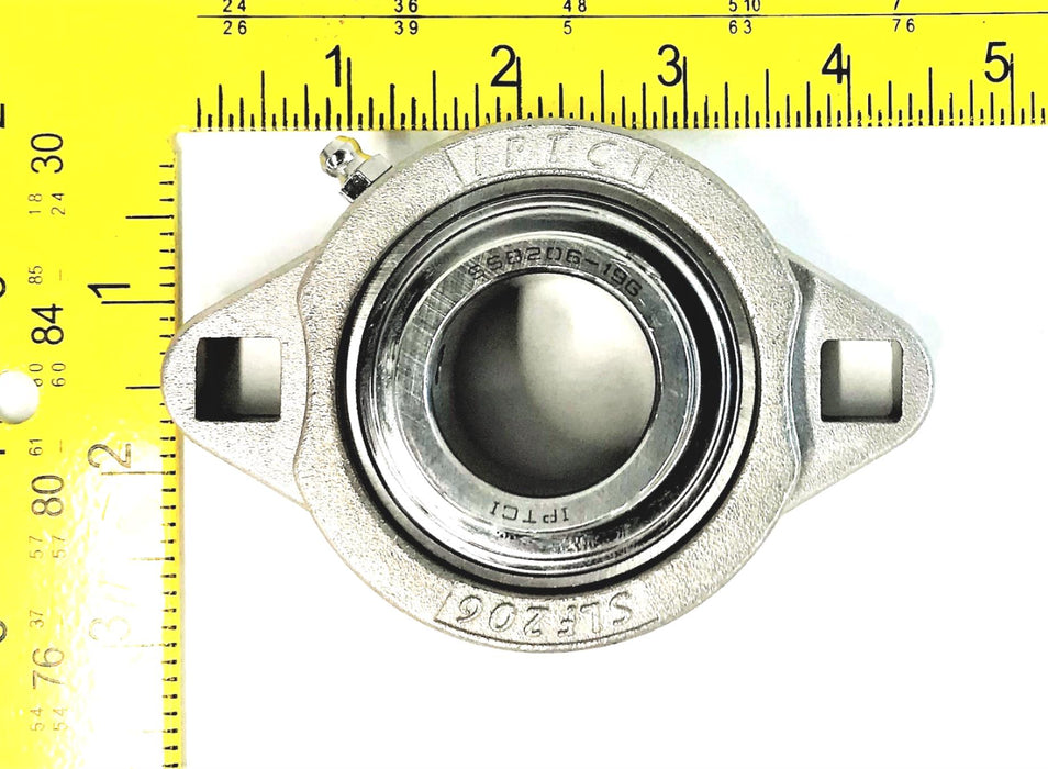 IPTCI BEARING 2 BOLT FLANGE UNIT STAINLESS STEEL SSBSLF206-19G NOS