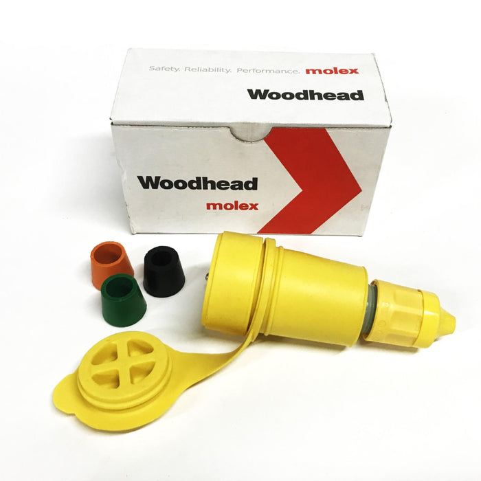 Woodhead Yellow Watertight Locking Connector 1301470059 NOS