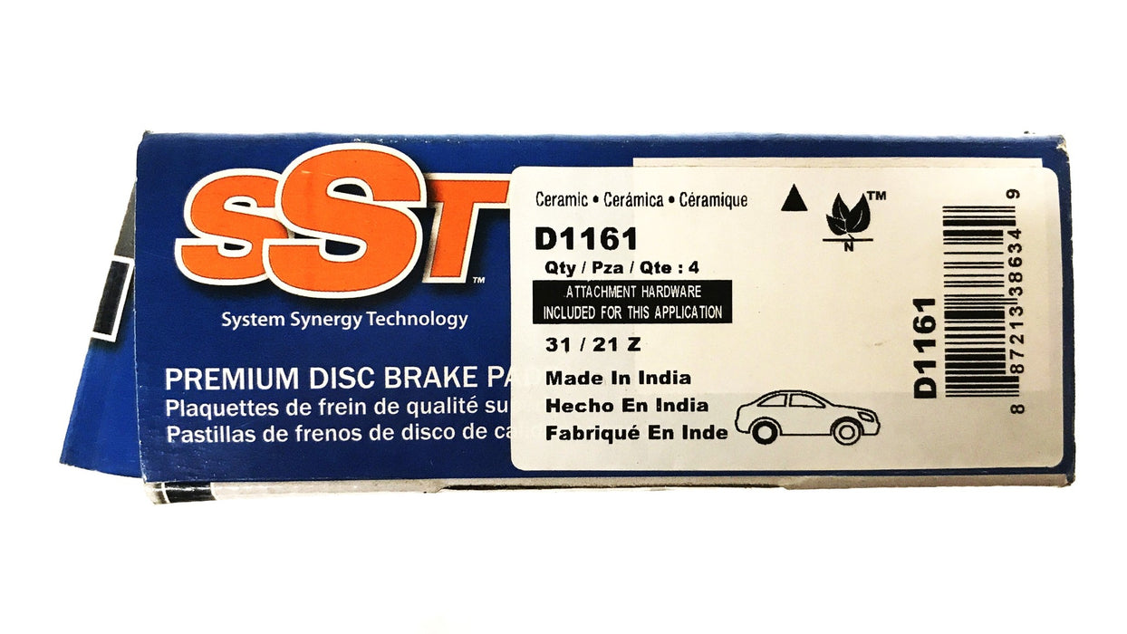 SST Raybestos Semi-Metallic Brake Pad Set D1161 NOS