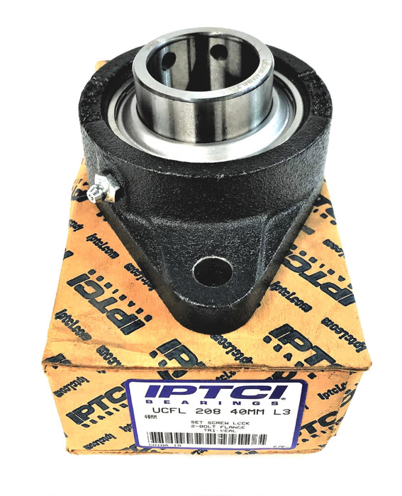 IPTCI SET SCREW LOCK BEARING 2-BOLT FLANGE UCFL208-40MML3 NOS