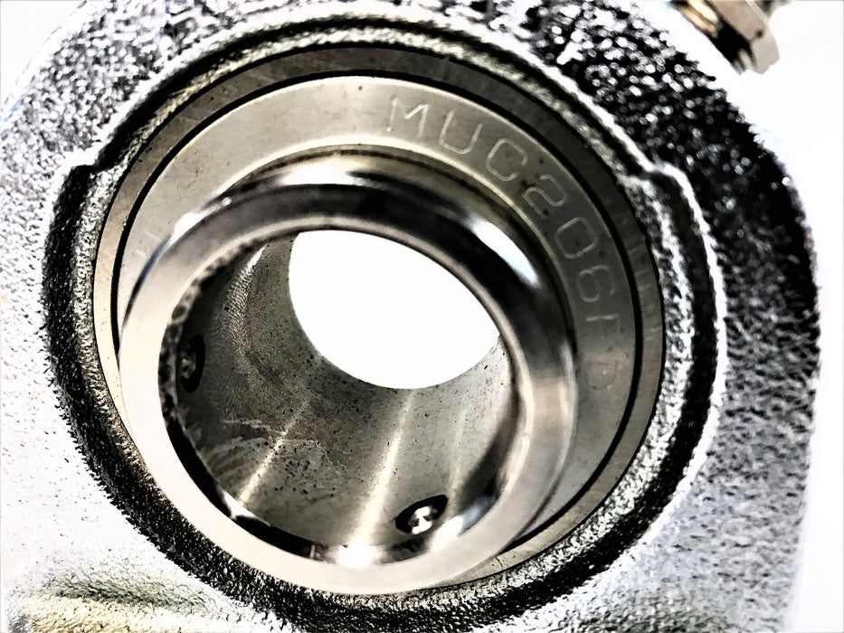 ASAHI TAPPED BASE PILLOW BLOCK(PA206) WITH BEARING(MUC206FD) MUCPA206FD NOS