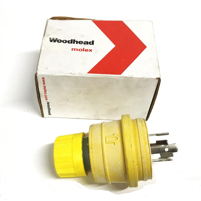 Woodhead Yellow Watertight Plug 1301470029 NOS