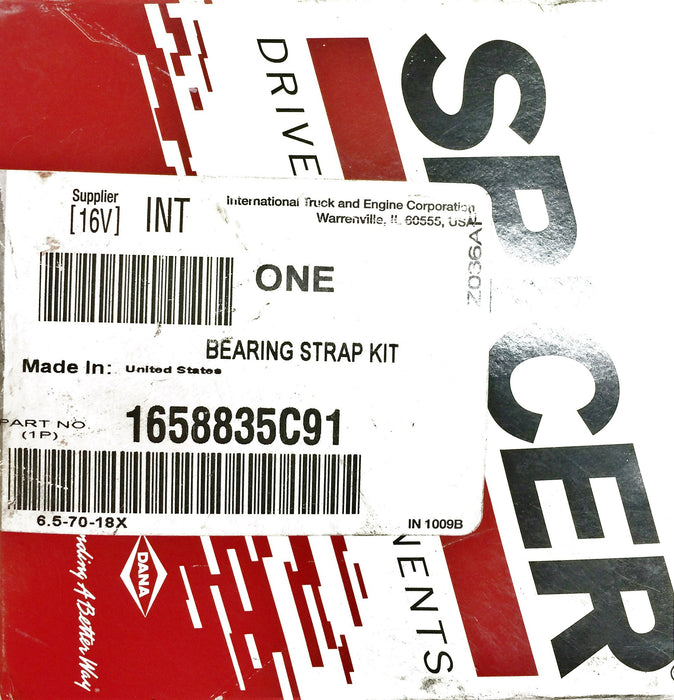 Spicer Bearing Strap Kit 1658835C91 OEM NOS