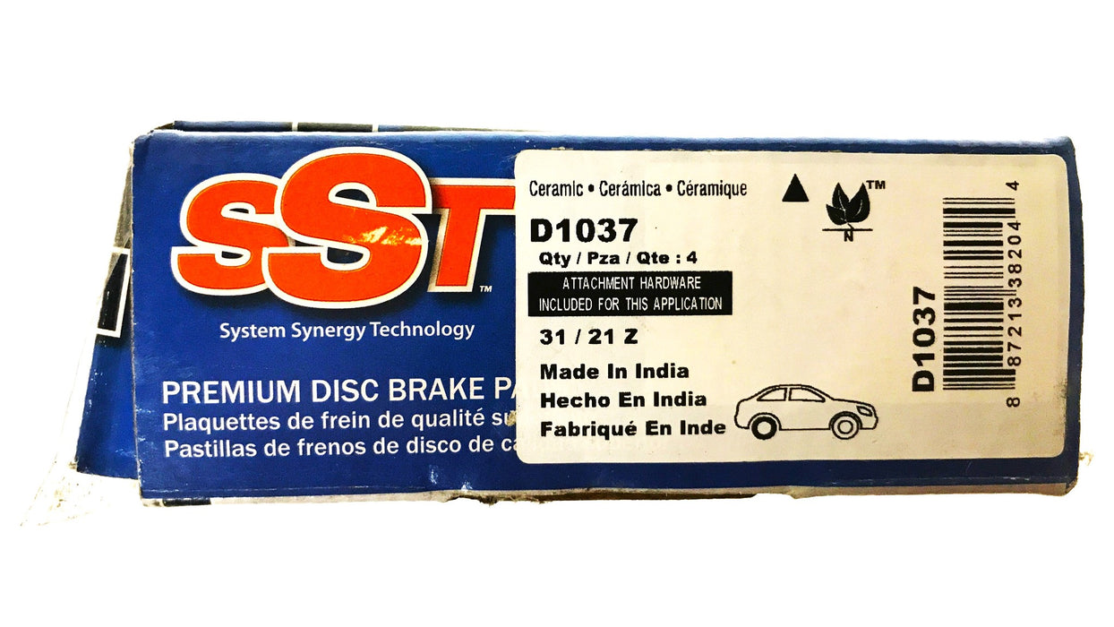 SST Raybestos Semi-Metallic Brake Pad Set D1037 NOS