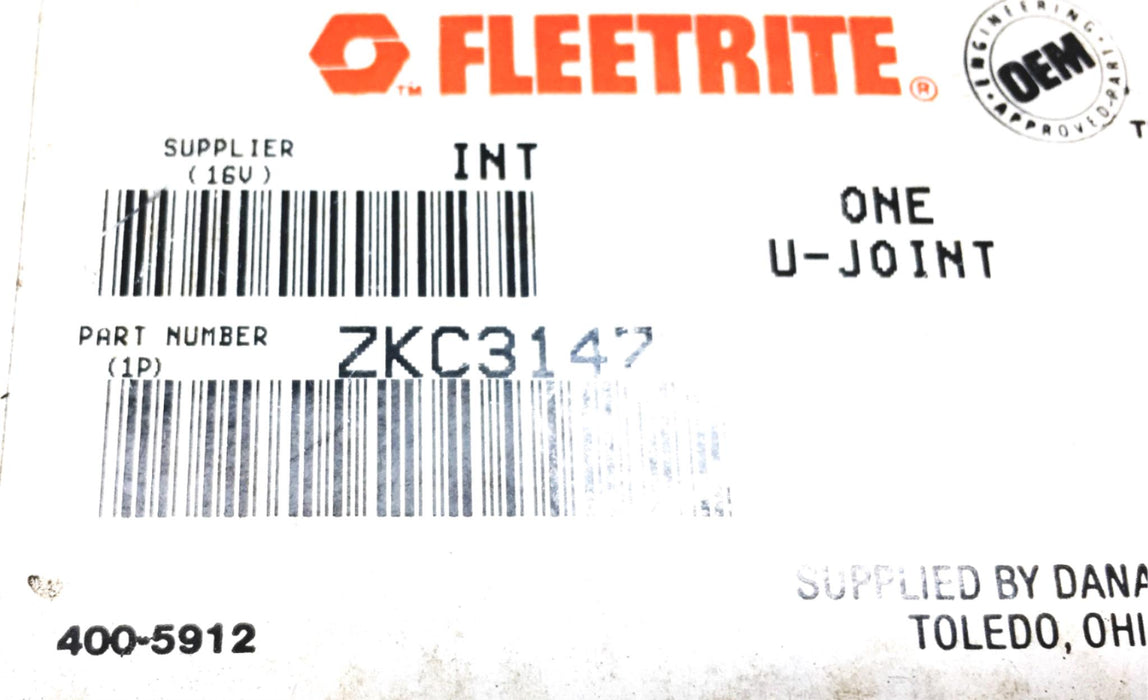 Fleetrite Universal Joint ZKC3147 NOS