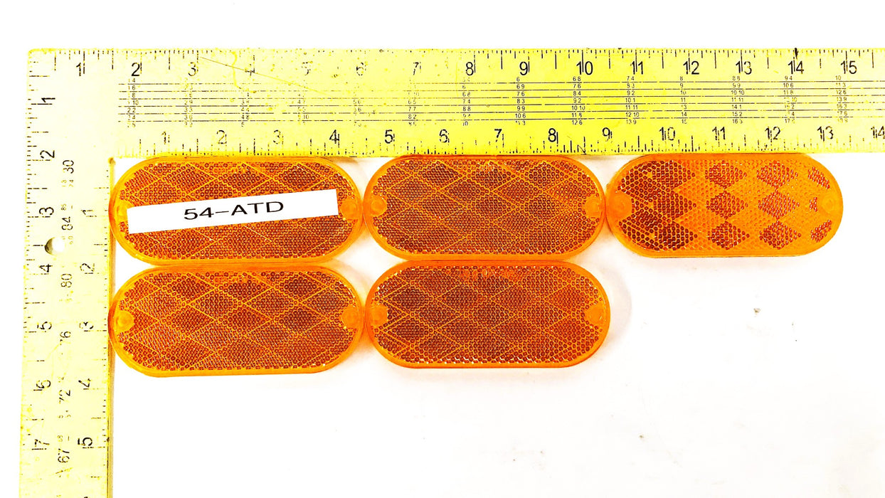 Trucklite Stick On Yellow Reflector 54-ATD [Lot of 5] NOS