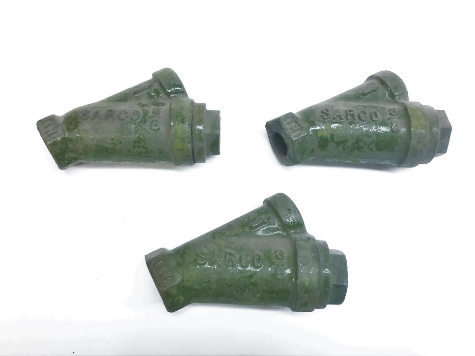 Sarco 3/8 Inch "Y" Strainer Valve [Lot of 3} USED