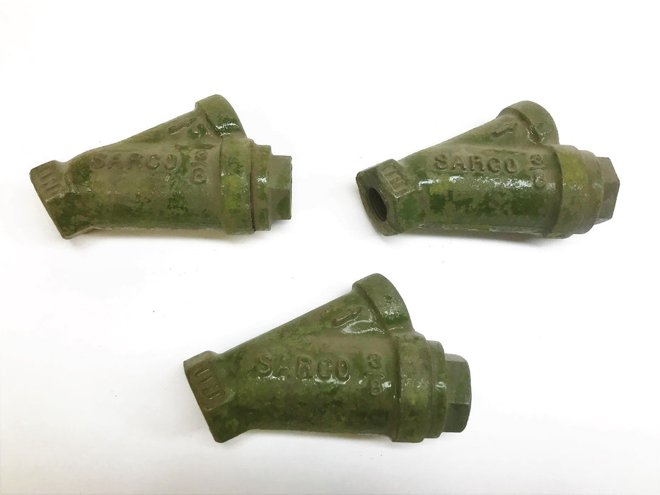 Sarco 3/8 Inch "Y" Strainer Valve [Lot of 3} USED