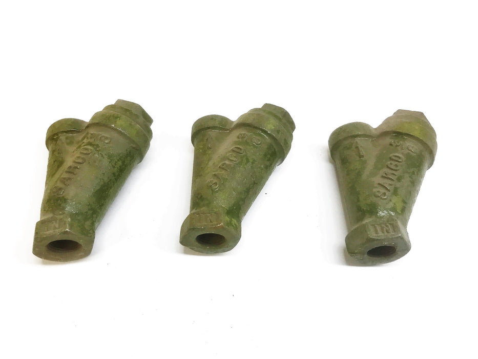 Sarco 3/8 Inch "Y" Strainer Valve [Lot of 3} USED