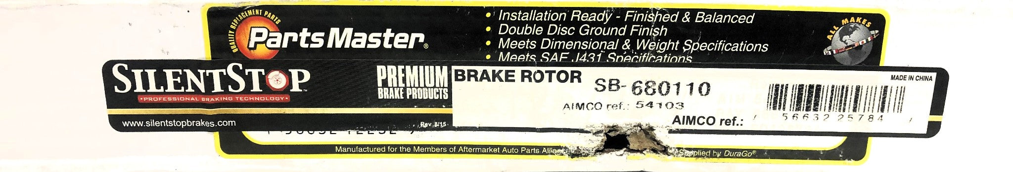 Silent Stop Front Brake Disc Rotor SB-680110 NOS