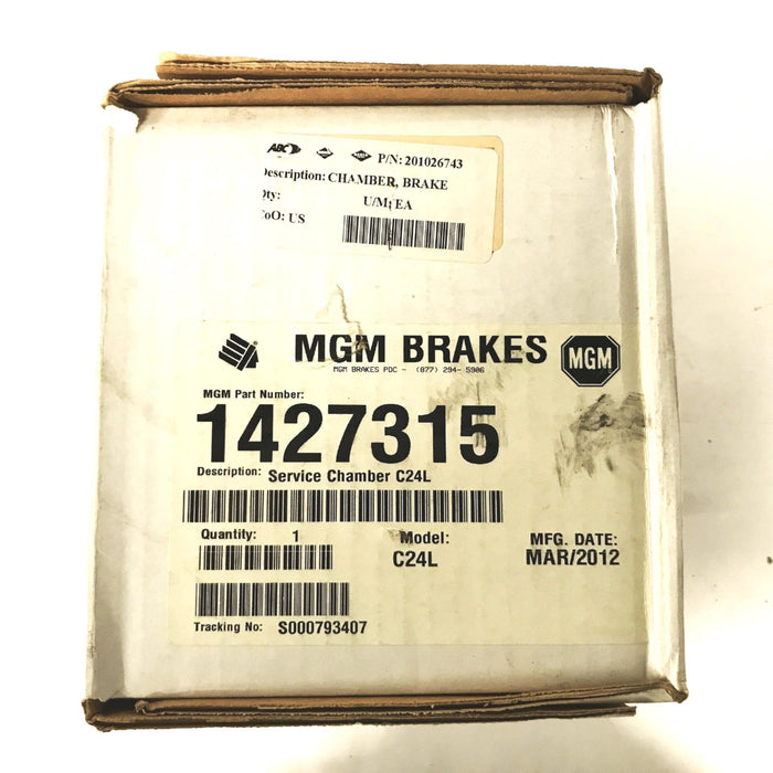 MGM Right Brake Chamber Assembly 1427315 NOS