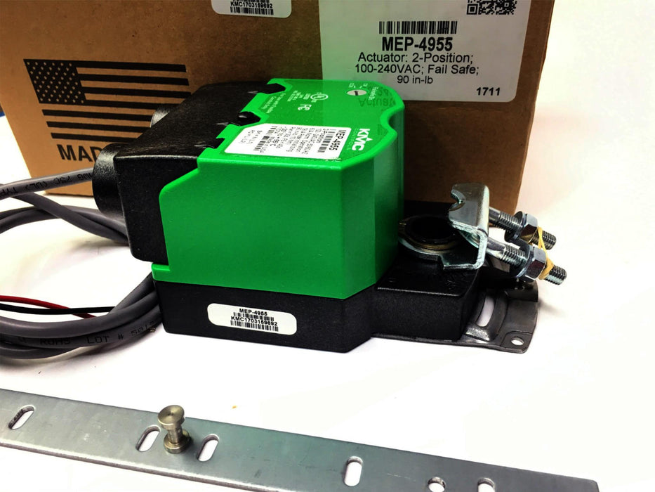 KMC MEP-4955 ACTUATOR; 2-Position; 100-240VAC; Fail Safe; 90 in-lb Actuator NOS