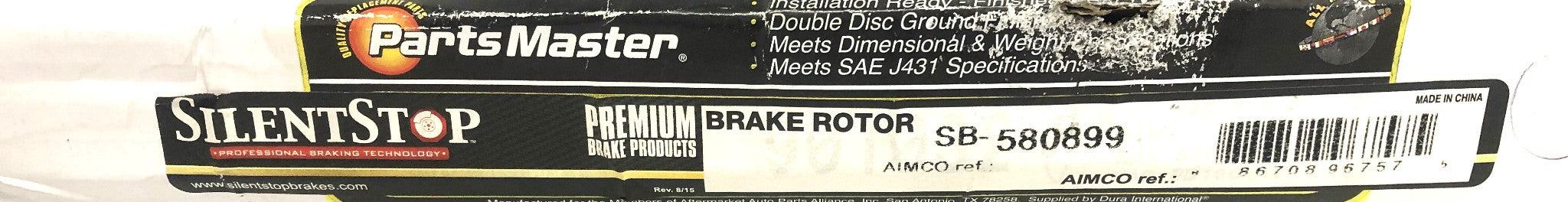Silent Stop Front Brake Disc Rotor SB-580899 NOS