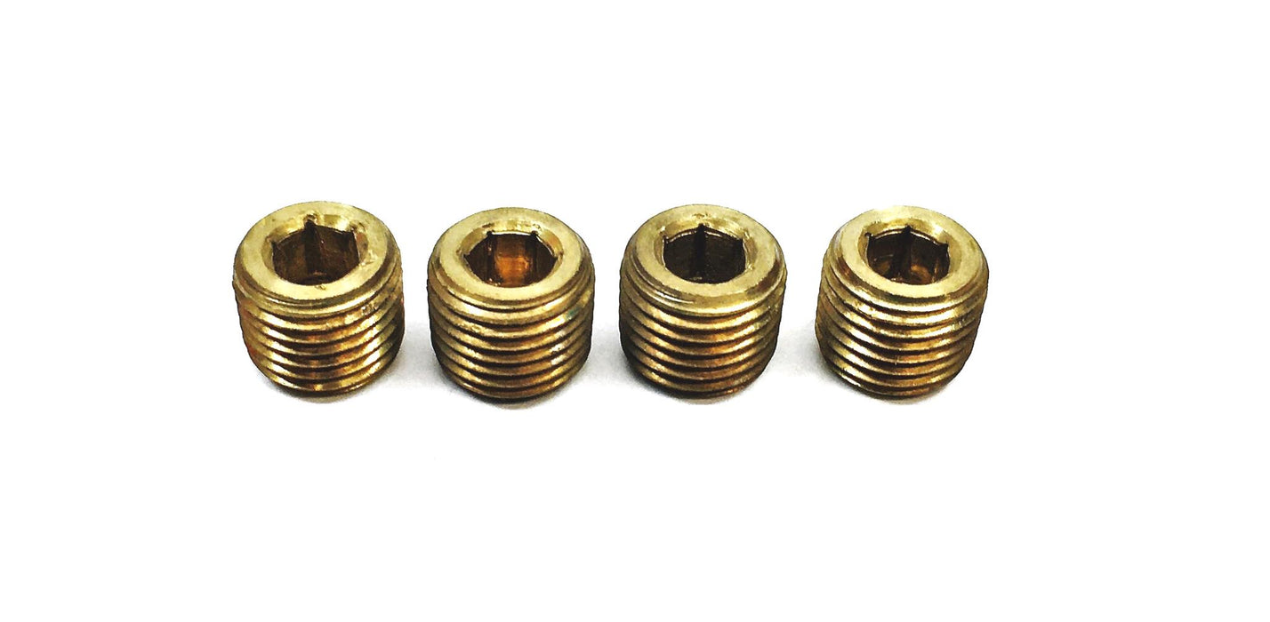 Unbranded Brass Bar Stock Hex Fitting 1/4 Inch [Lot of 4] NOS