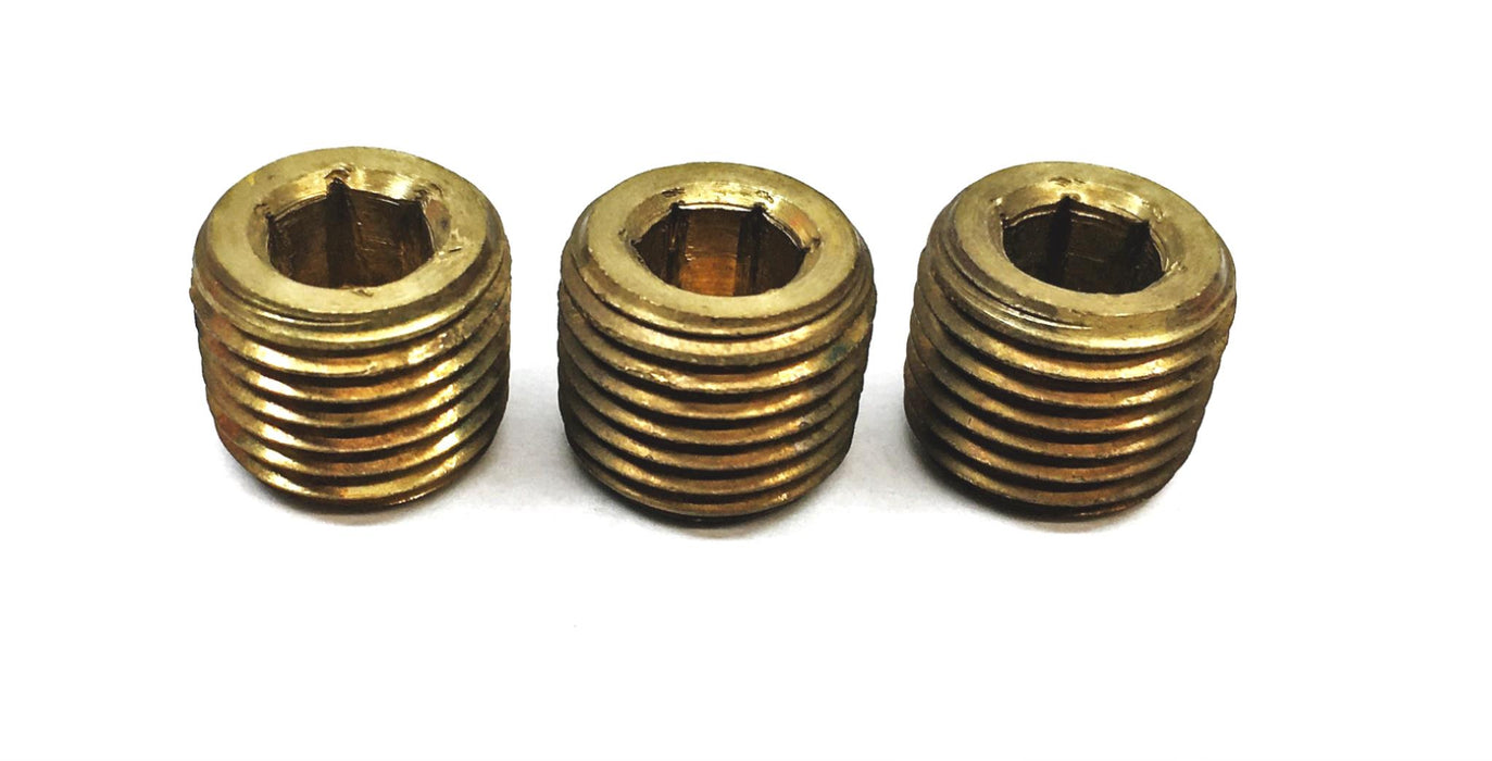 Unbranded Brass Bar Stock Hex Fitting 1/4 Inch [Lot of 3] NOS