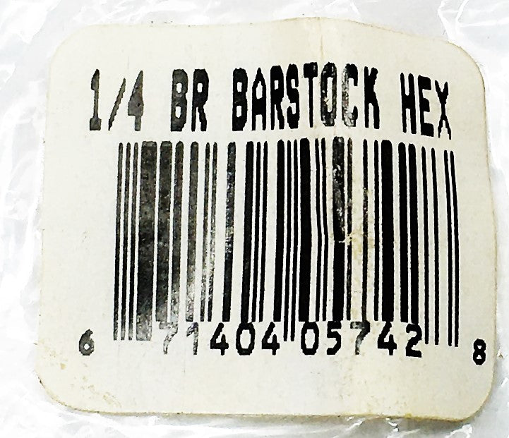 Unbranded Brass Bar Stock Hex Fitting 1/4 Inch [Lot of 4] NOS