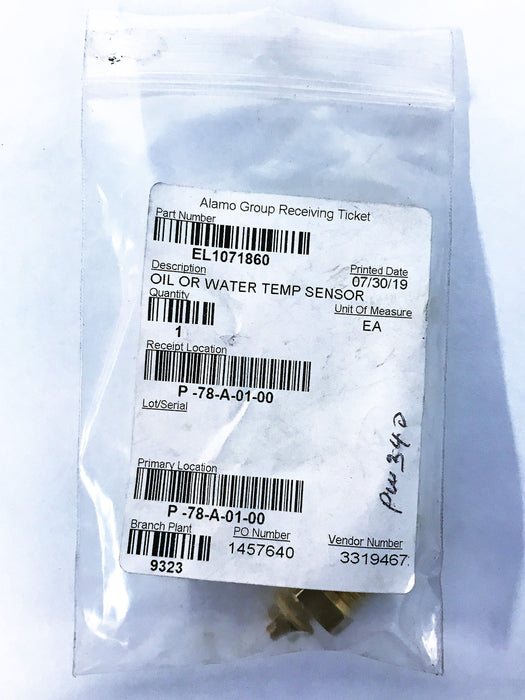 Alamo/Elgin Oil or Water Temperature Sensor EL1071860 NOS