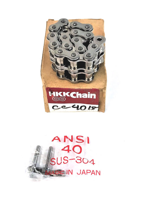 HKK CHAIN 18T STAINLESS STEEL DOUBLE COUPLING CHAIN (CC4018) NOS