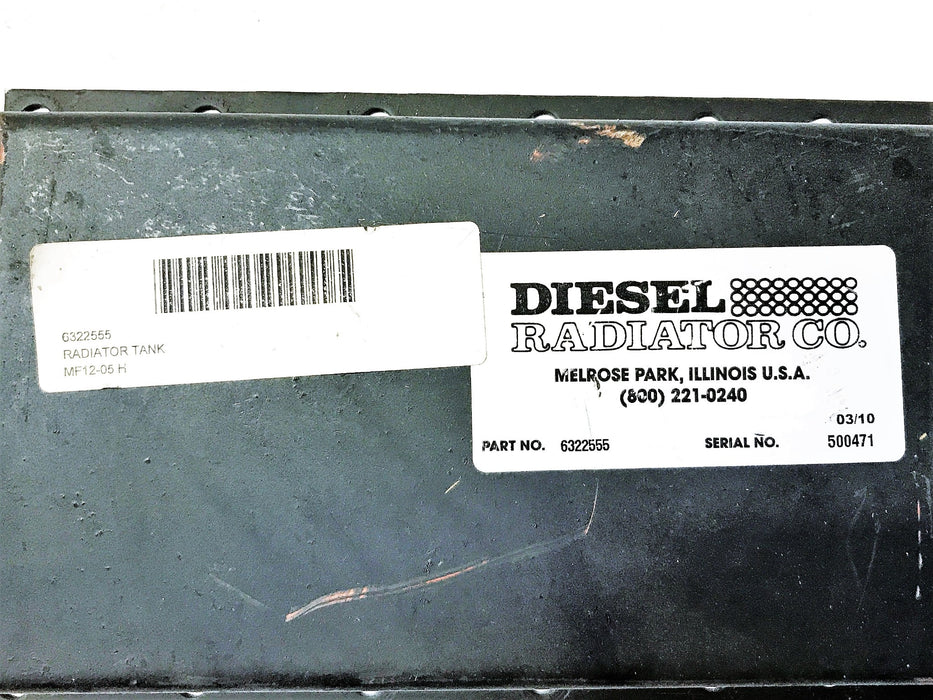 Diesel Radiator Company Radiator Tank Assembly Black 6322555 NOS