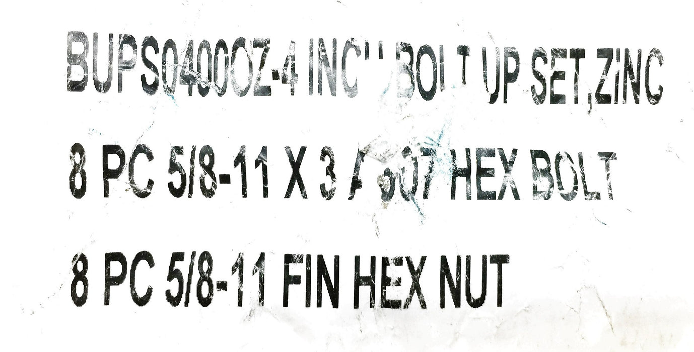 Unbranded 5/8-11x3 A307 Zinc Hex Bolt and Nut BUPS0400OZ (8pcs.) NOS