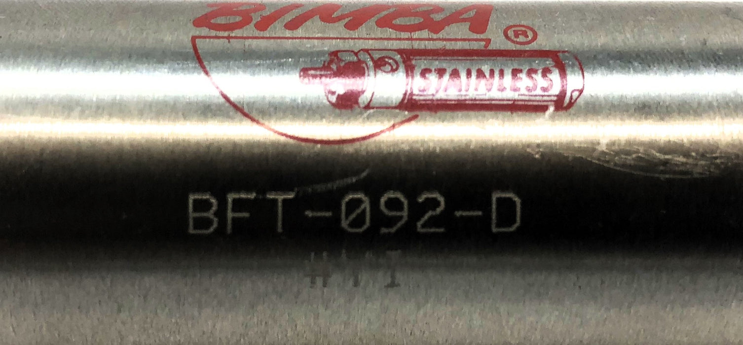 Bimba Stainless Pneumatic Cylinder BFT-092-D NOS