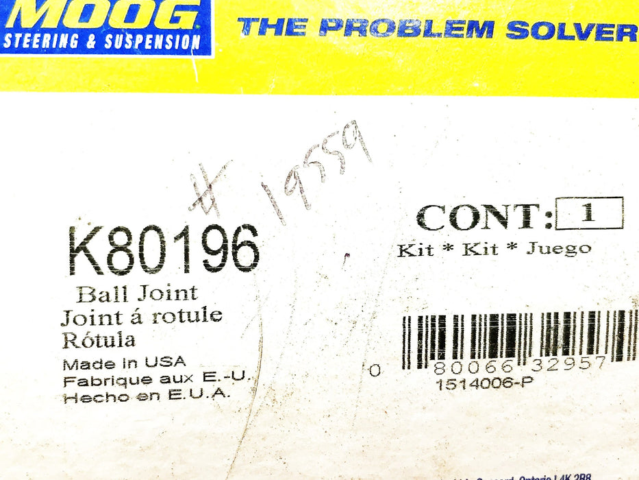 Moog Upper Ball Joint K80196 NOS