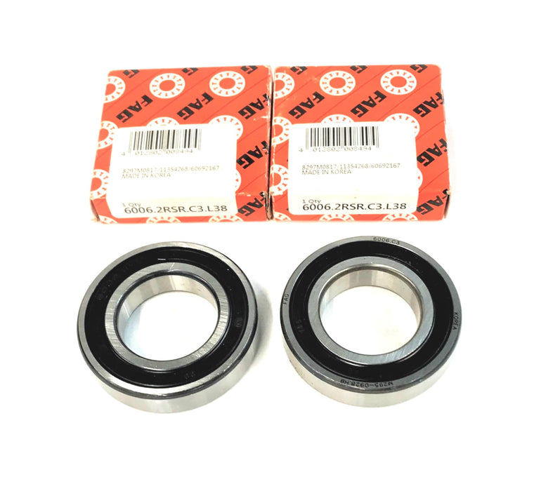 FAG DEEP GROOVE BALL BEARING 6006.2RSR.C3.L38 [LOT OF 2] NOS