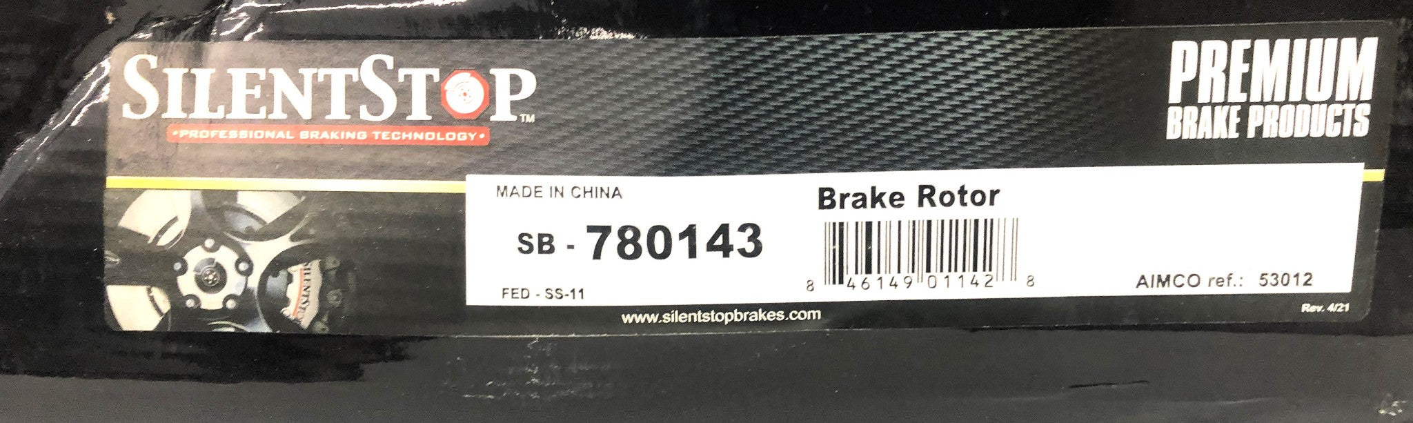 Silent Stop Front Brake Disc Rotor SB-780143 NOS
