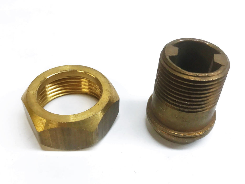 Unbranded 1-1/4" (1") Brass Hex Compression Tube Nut Assembly [Lot of 6] NOS