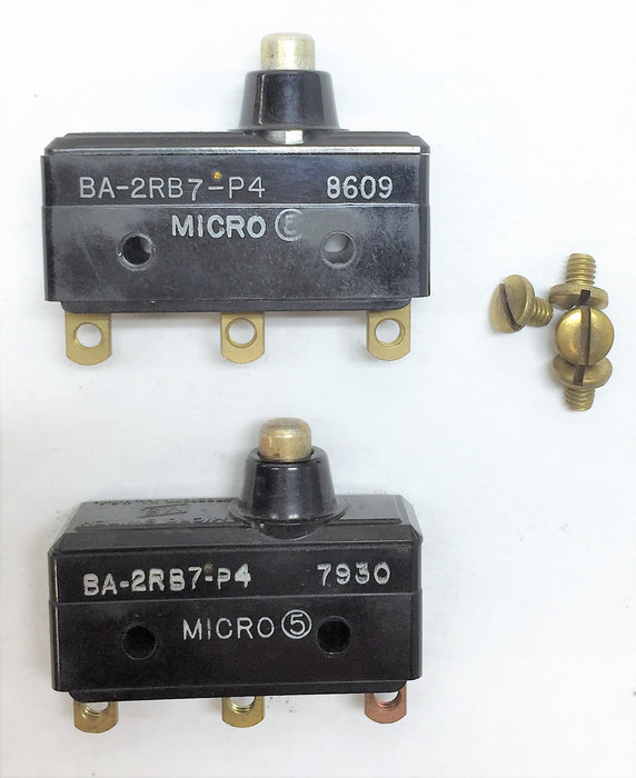 MICROSWITCH Snap Action Switch BA-2RB7-P4 [Lot of 2] NOS